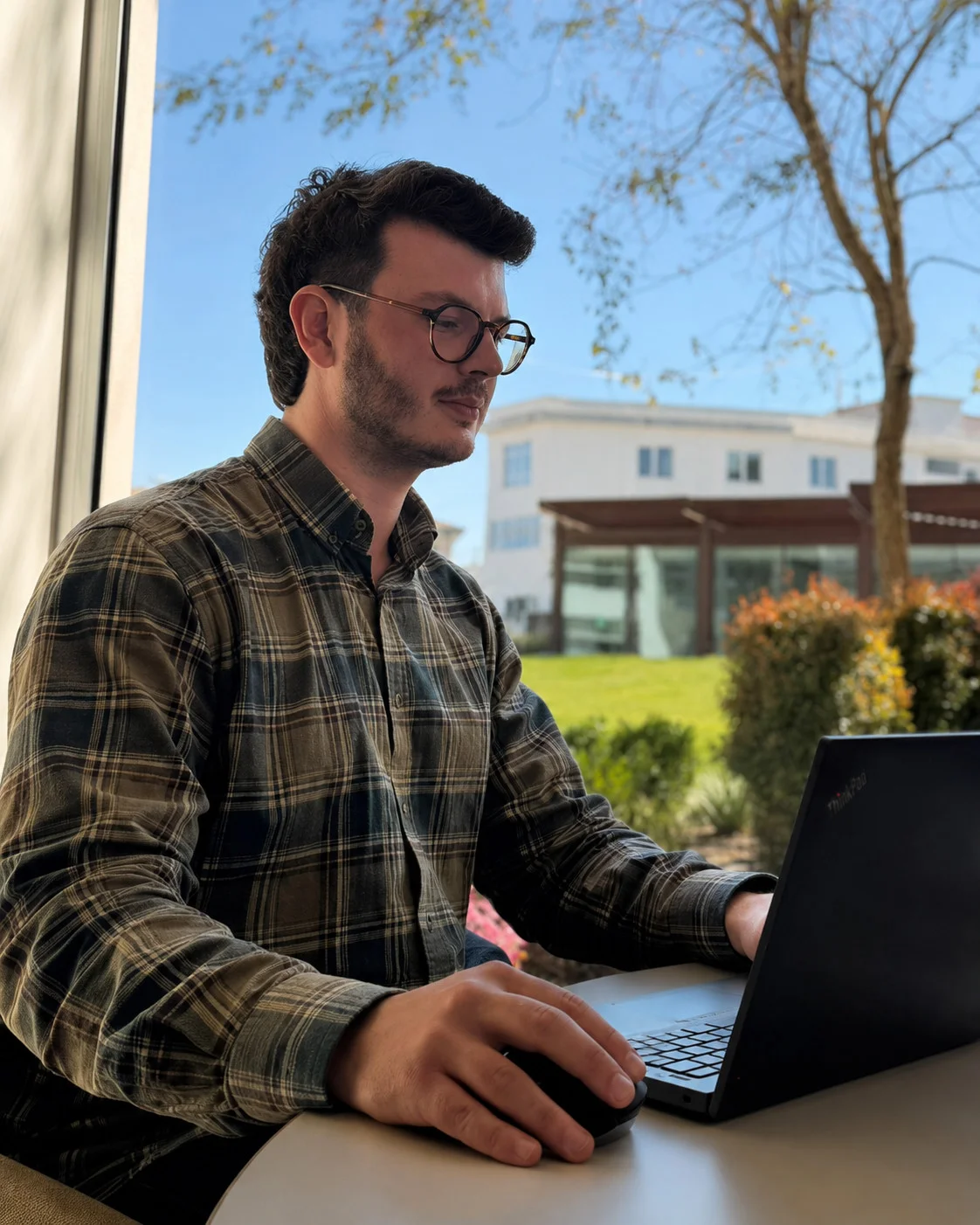 José Coelho, founder of Ace Analyst, working on the product